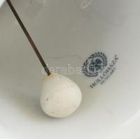 Hollóházi porcelán csengő. Kézzel festett, jelzett, hibátlan. 10 cm