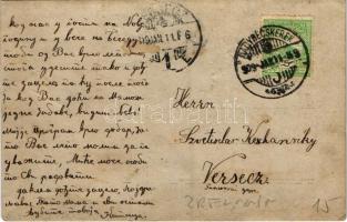 1909 Nagybecskerek, Zrenjanin, Veliki Beckerek; Tyoszity K. üzlete a Fekete Kakashoz / shop. photo (...