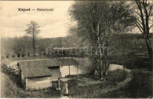 Kisjenő, Kis-Jenő, Chisineu-Cris; Hádarészlet. Rosenthal Pál kiadása / park, pond (fl)