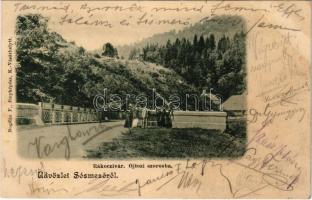 1902 Sósmező, Poiana Sarata; Rákóczi vár az Ojtozi szorosban. Bogdan F. fényképész / castle in the Oituz valley (fl)