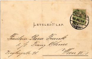 1905 Nagyapold, Grosspold; Ördög-vasúti híd a Cigány-árok felett, gőzmozdony, vonat. A. Glatz kiadás...