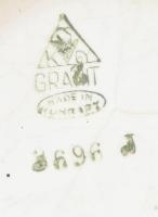 Gránit kerámia leveses tál, kis kopásnyomokkal, csorbákkal, d: 20,5 cm