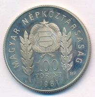 1981. 100Ft Cu-Ni-Zn "Bulgária 1300 éves" magyar kiadás T:1- (PP) 
Adamo EM67