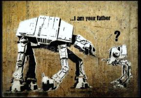 Banksy: I am your father. Jelzés nélkül. Ofszet, papír. 30x42 cm