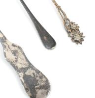 3 db ezüst (Ag) kanál, egyik havasi gyopáros össz 54g