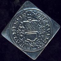 Német Államok / Ulm (város) 1704. Gulden Klippe Ag 8,08g utánverete T:2