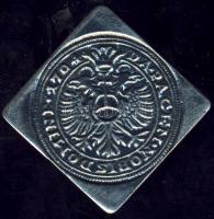 Német Államok / Ulm (város) 1704. Gulden Klippe Ag 8,08g utánverete T:2