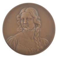 Berán Lajos (1883-1943) 1931."Budapesti emlék" kétoldalas bronz emlékérem modern utánverete (79mm) T:1-