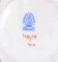 Herendi gyümölcs mintás fonott kínáló tálka. Kézzel festett, jelzett, hibátlan, d: 12 cm