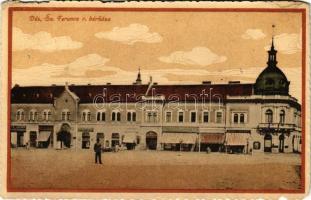 1916 Dés, Dej; Sz. Ferenc rendi bérház, Biró József üzlete. Gálócsi Samu kiadása / shops (EK)