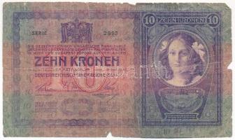 1904. 10K fekete "Romania Timbru Special" felülbélyegzéssel T:III- szakadás, anyaghiány
A...