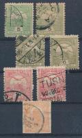 1904 7 db Turul bélyeg számvízjellel (min 35.000)