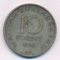 1948. 10Ft Ag "Széchenyi" T:2- patina Adamo EM2