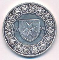 1994. "A remény kapujában - Zugliget" kétoldalas, ezüstözött fém emlékérem tokban (42mm) T...