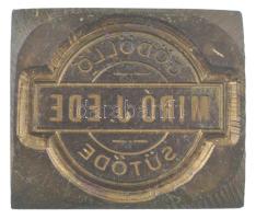 "Gödöllő Miró J. Ede Sütöde" bronz ütőminta (32x36mm) T:1-