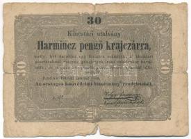 1849. 30kr z.if* , Kossuth bankó T:III- szakadás Adamo G103