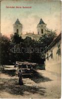1917 Máriaradna, Mária-Radna, Radna (Lippa, Lipova); templom, piac. Lajos Mária kiadása / church, market (fl)