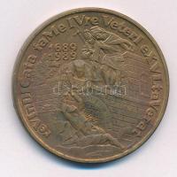 Renner Kálmán (1927-1994) 1989. "Szigetvár ostroma 1566" aranyozott emlékérem (42,5mm) T:1...