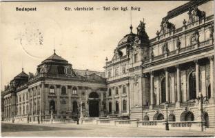 Budapest I. Királyi vár részlet + "1916 IV. Károly király koronázása napján" So. Stpl