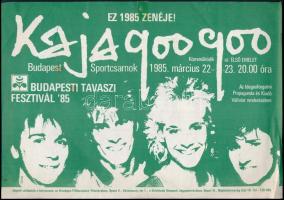 1985 Budapesti Tavaszi Fesztivál, Kajagoogoo koncert kisplakát / reklámlap, kétoldalas, néhány kis folttal, 29,5x21 cm