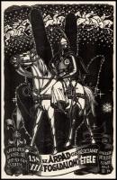 Jelzés nélkül: 158. sz. Árpád cserkészcsapat XXX. fogadalomtétele, 1943. Fametszet, papír. Jelzés né...