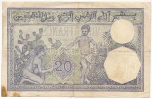 Algéria / Szövetséges megszállás 1941. 20Fr "P. 3377 799" T:III folt
Algeria / Allied Occ...