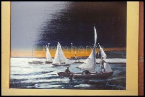 Festmények, tájképek negatívokon, össz. 30 kocka