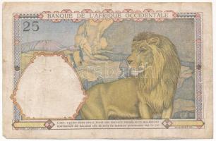 Francia Nyugat-Afrika 1939. 25Fr T:III,III- kis szakadás, folt, tűlyuk
French West Africa 1939. 25 ...