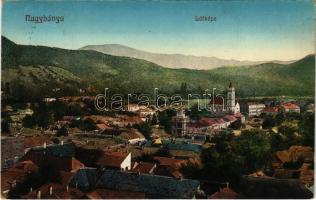 1913 Nagybánya, Baia Mare; templom építés közben felállványozva. Kovács Gyula kiadása / church in construction