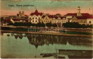 1918 Lugos, Lugoj; Temes part, Julius ház / Timis riverside, villa (fl)