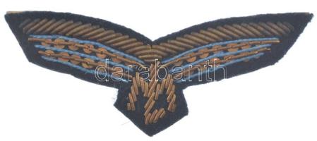 ~1960. MALÉV pilóta hímzett textil sapkajelvény (32x80mm) T:1 patina