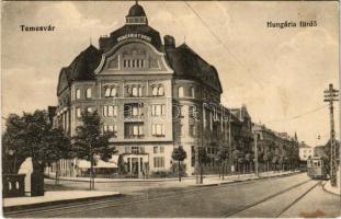 Temesvár, Timisoara; Hungária fürdő, villamos / spa, tram (Rb)