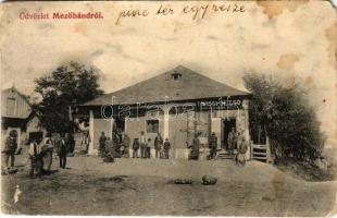 1912 Mezőbánd, Bandorf, Band; Tövissi Dezső vas, fűszer, bőr és anyagárú üzlete / shop (EB)