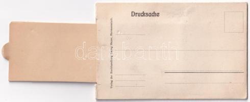 Nagyszeben, Hermannstadt, Sibiu; látkép. Kihúzható mechanikus képeslap lapozgatható 12 képes kis füz...