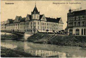 Temesvár, Timisoara; Horgony palota és kávéház, Royal szálloda. Polatsek kiadása / cafe palace, hotel (EK)