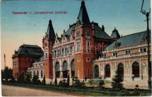 1933 Temesvár, Timisoara; Józsefváros indóház, vasútállomás / Iosefin railway station (EK)