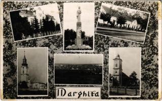 Margitta, Marghita; templomok, vasútállomás, emlékmű / churches, railway station, monument (ragasztónyom / glue marks)