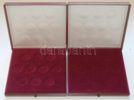 2db használt díszdoboz, egyenként 10 férőhellyel, 25mm átmérőjű érmékhez