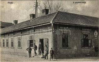 Piski, Simeria; Postahivatal. Adler fényirdája 1912. / post office (EK)