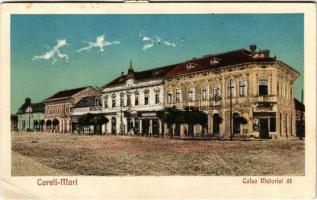 1926 Nagykároly, Carei; Calea Victoriei / utca, Pucser Károly üzlete / street view, shops (EB)