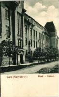 1940 Nagykároly, Carei; Liceul / Líceum / grammar school + 1940 Nagykároly visszatért So. Stpl. (EK)