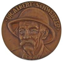 Ócsai Károly (1938-2011) DN Dr. Albert Schweitzer / Lambaréné 1913-1988 kétoldalas, öntött bronz emlékérem (80mm) T:1-