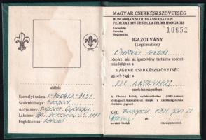 1991 Bp., Magyar Cserkészszövetség igazolvány