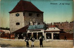 Kolozsvár, Cluj; régi bástya, Voith Tivadar és Streck József üzlete. Stief Jenő kiadása / old bastion tower shops (r)