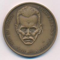 Fritz Mihály (1947-) 1980. MÉE Szeged / Makó -József Attila bronz kétoldalas emlékérem (42,5mm) T:1-