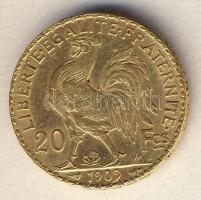 Franciaország 1909. 20Fr Au 6,4516g "Kakas" T:2