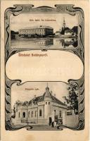 1916 Belényes, Beius; Görög katolikus fiú internátus, püspöki lak. Wagner Villi kiadása / Greek Catholic boy boarding school, bishop&#039;s residence. Art Nouveau (fa)