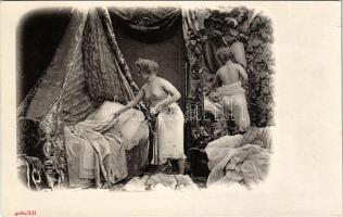 Századforduló előtti erotikus meztelen hölgy / Pre-1900 erotic nude lady