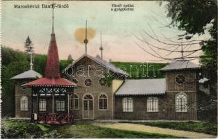 Maroshévíz, Oláhtoplica, Toplita, Toplica; Bánffy-fürdő, Fürdő épület a gyógykúttal / spa, mineral well (EK)