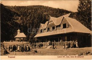 Tusnádfürdő, Baile Tusnad; Lacul Sft. Ana, casa de adapost. Foto Adler Oscar Nr. 76. 1929. / Szent Anna tó és menház / lake and rest house